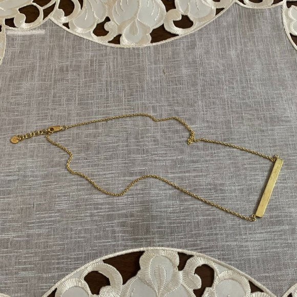 Bittersweet Jewelry - Bittersweet Gold Plated Silver Bar Necklace